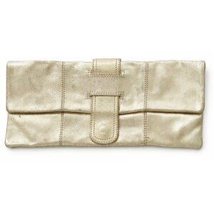 Arden B. Pale Gold Leather Clutch Bag Authentic | Made In India